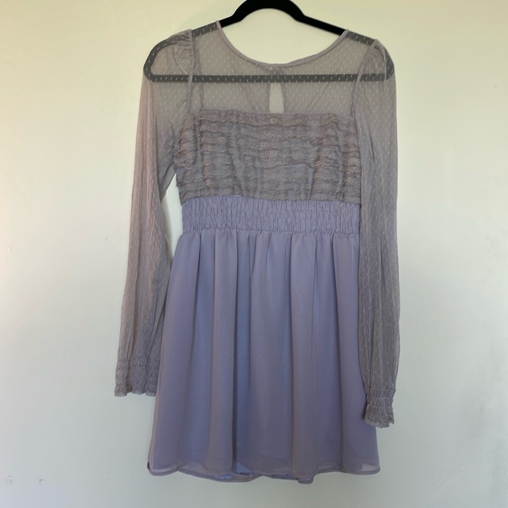 Violet Sheer Dress by Free People, Lace & Mesh Details Size 2.